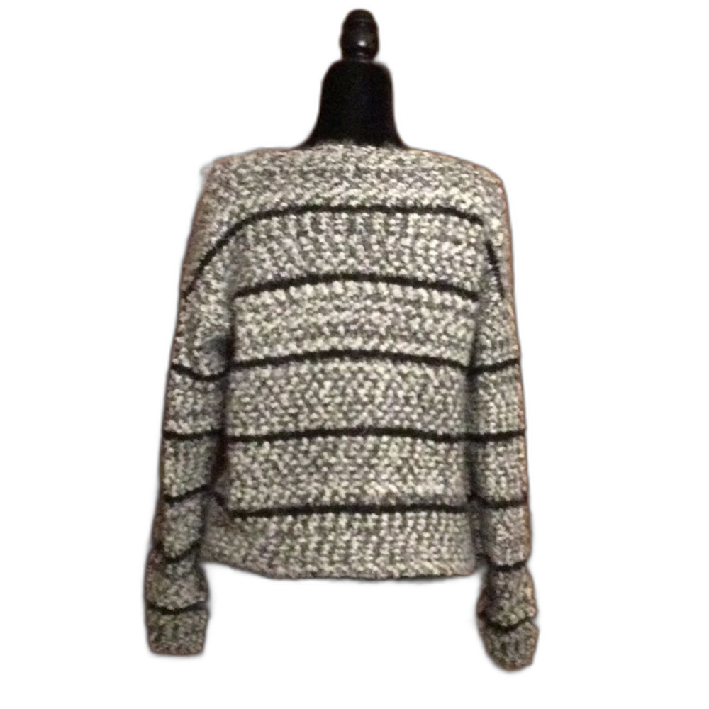 Tobi Fuzzy Blk & Wht Sweater - Picture 2 of 4
